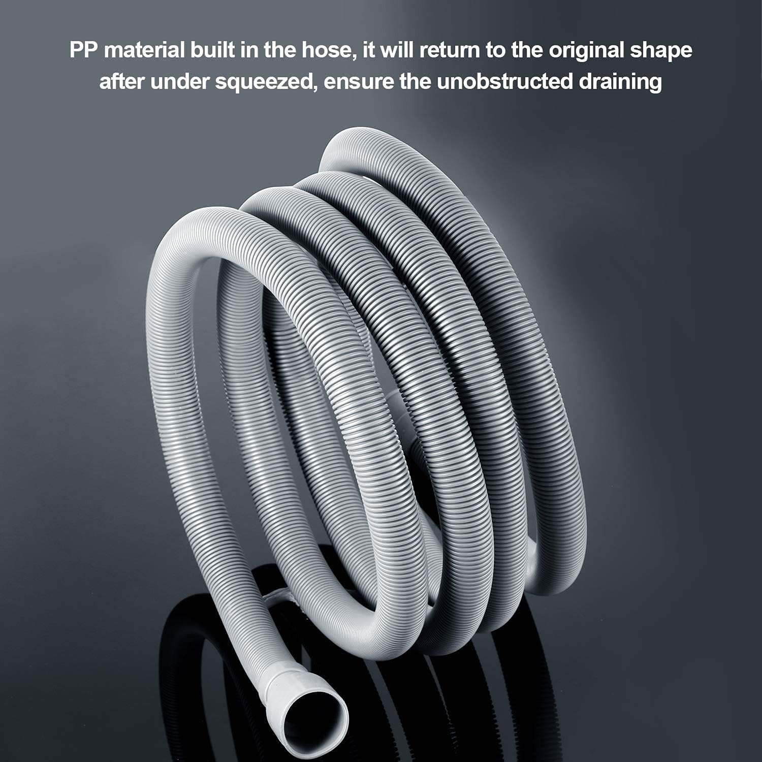 5 Foot Corrugated Washing Machine Drain Hose Kit: image 6
