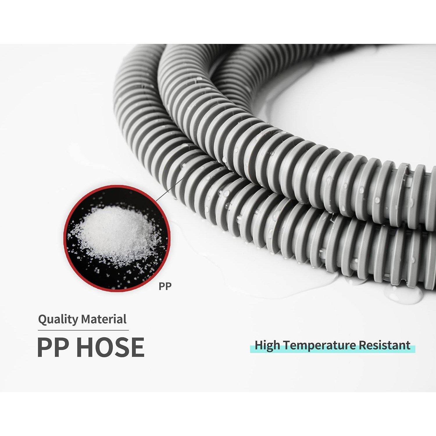 2m Universal Dishwasher Drain Hose with Stainless Steel Clamps: image 6