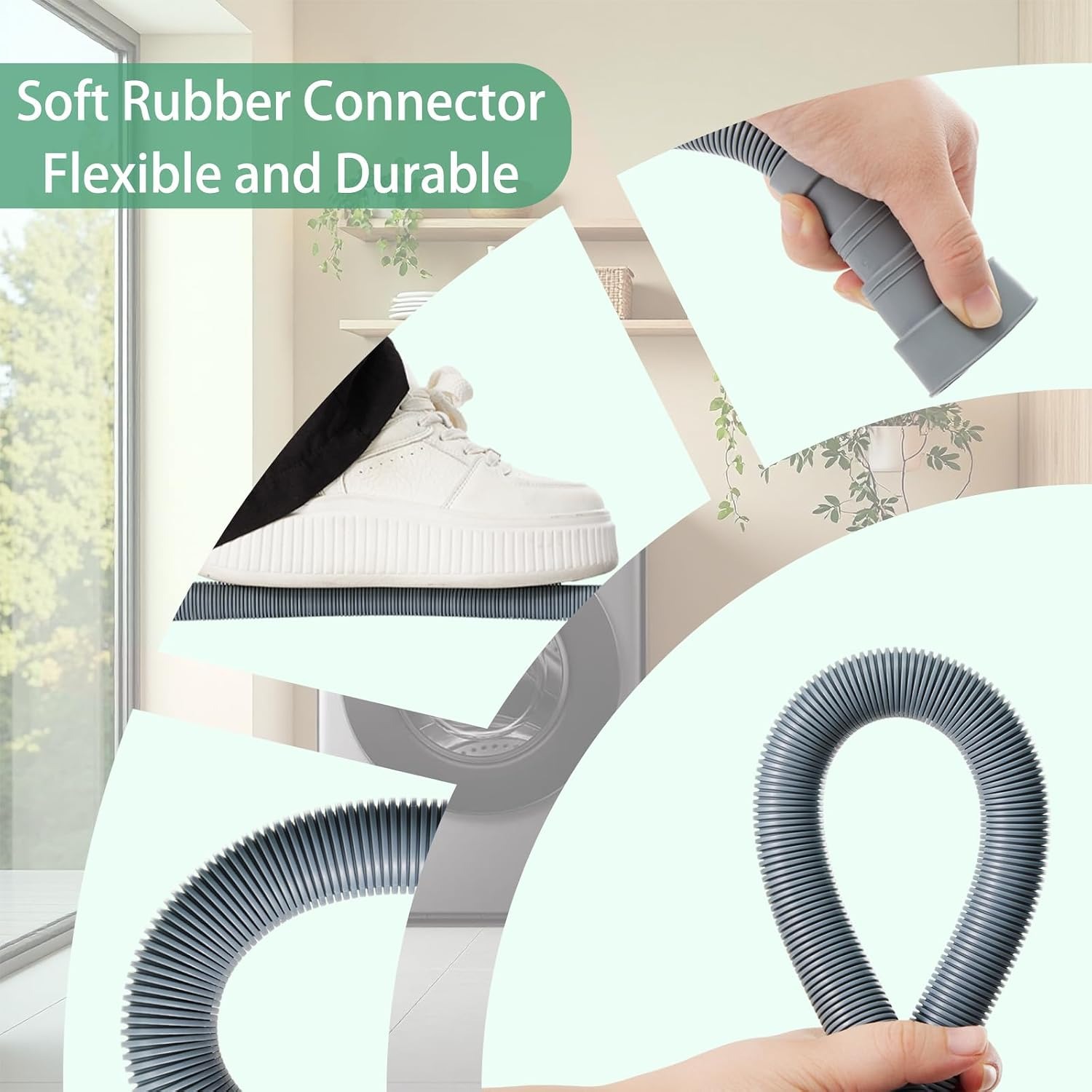 2m Portable Washer Drain Hose Extension Kit: image 4