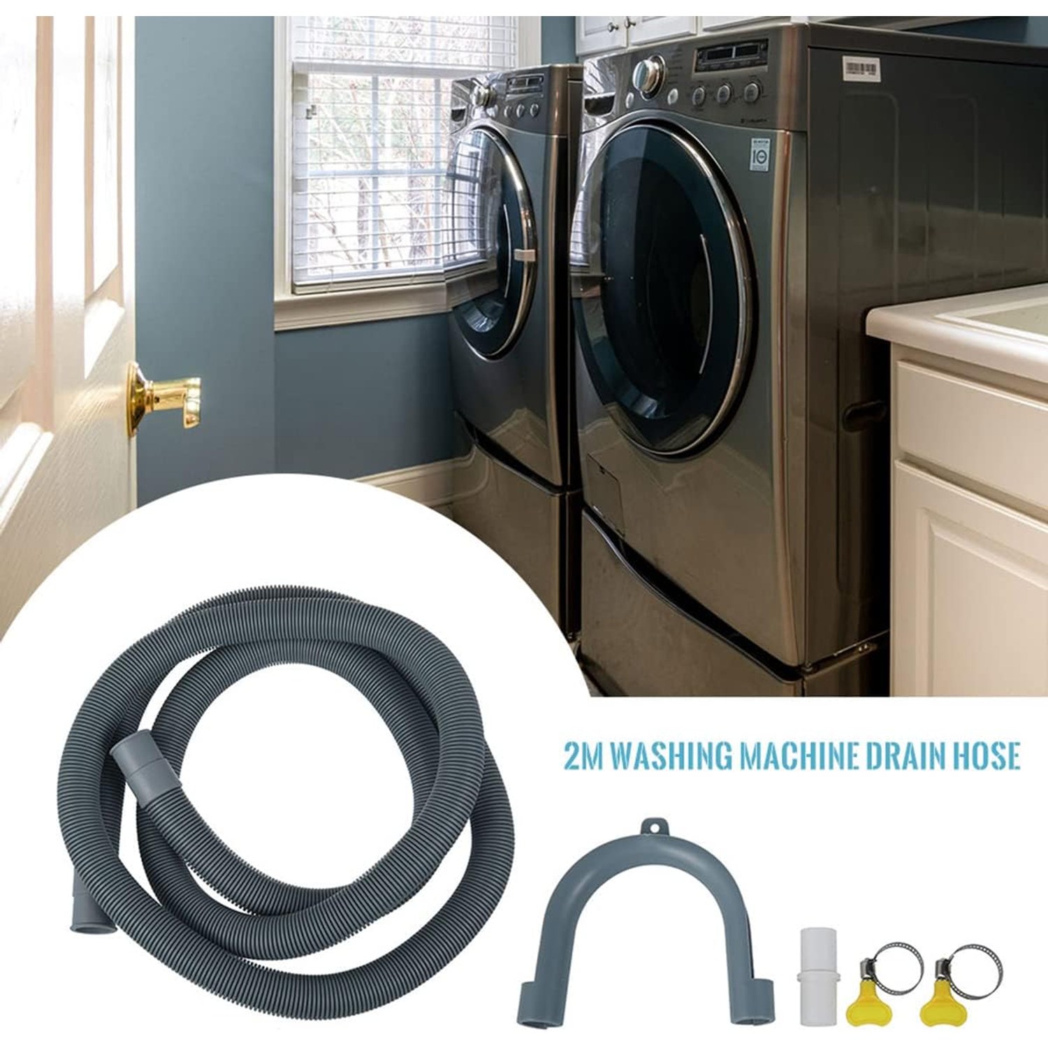Washer Drain Hose Extension Set 2m: image 2