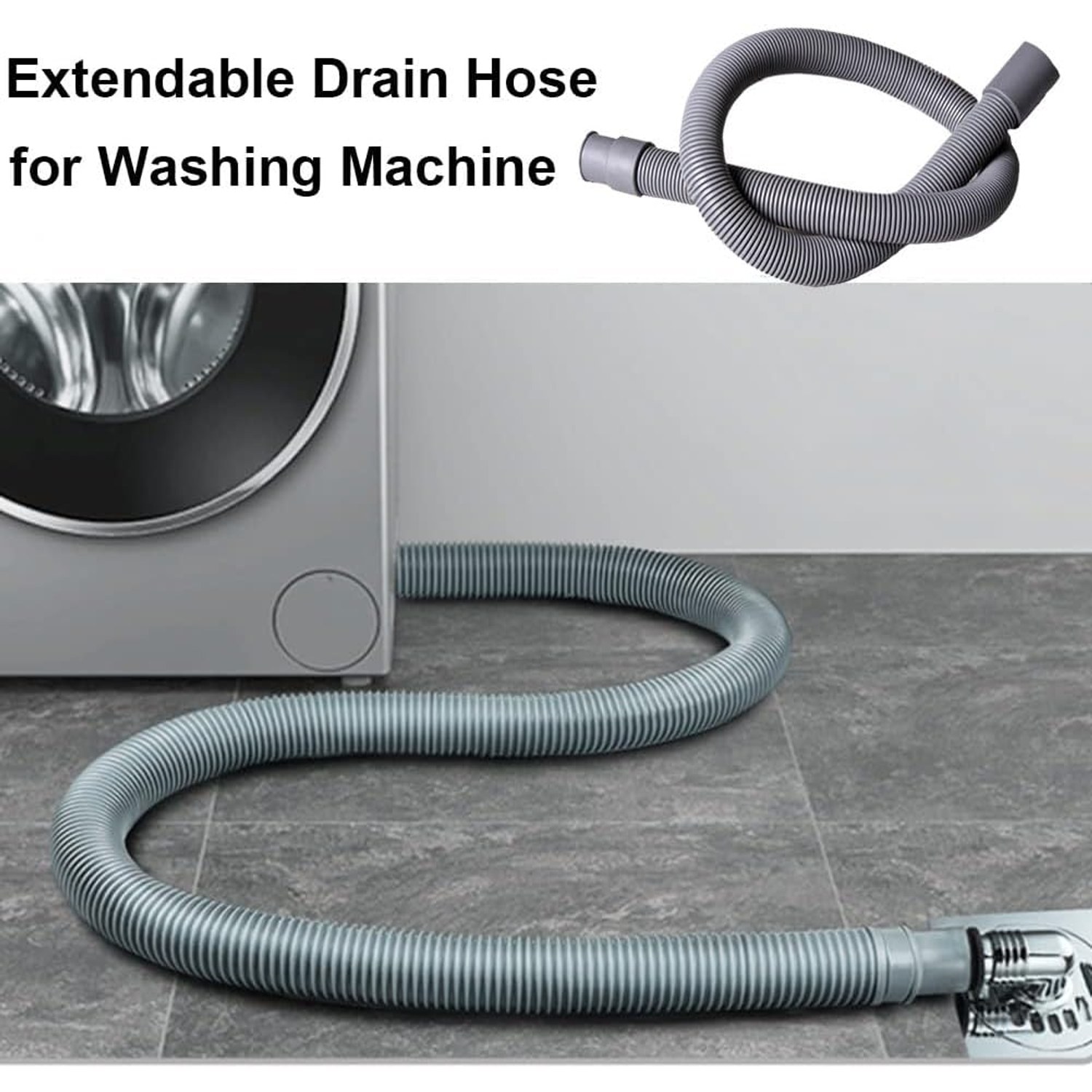 150cm Washing Machine Drain Hose Extension Kit: image 2