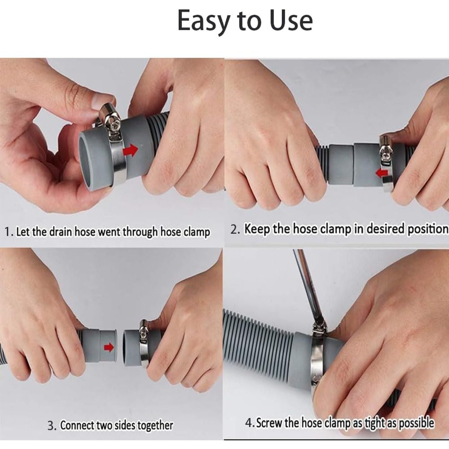 150cm Washing Machine Drain Hose Extension Kit: image 7