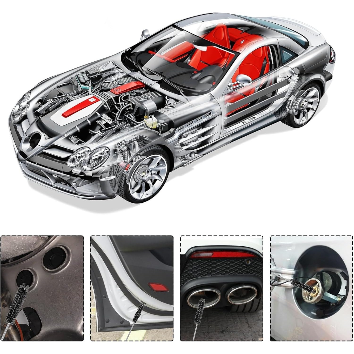 3 Piece Drain Brush and Pipe Cleaning Set: image 6