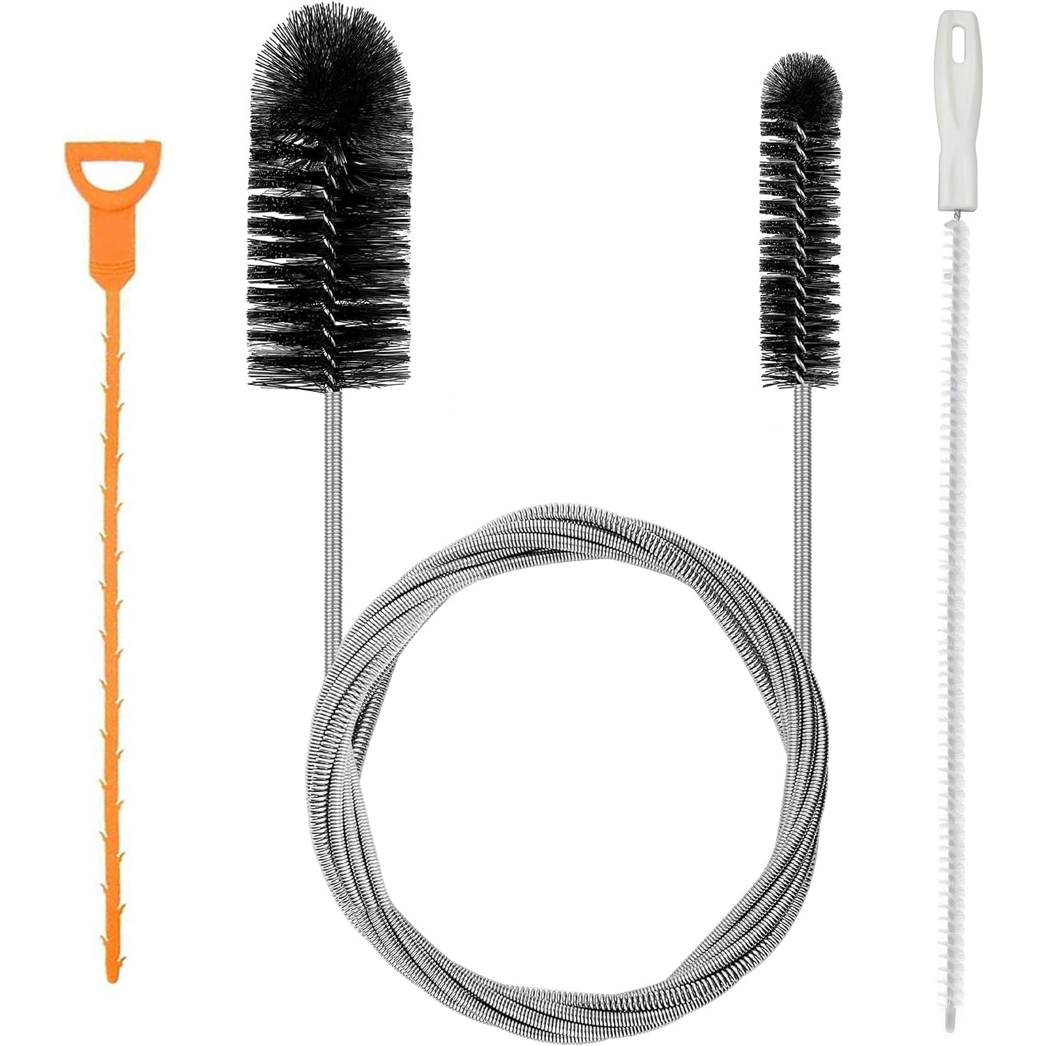 3 Piece Drain Brush and Pipe Cleaning Set