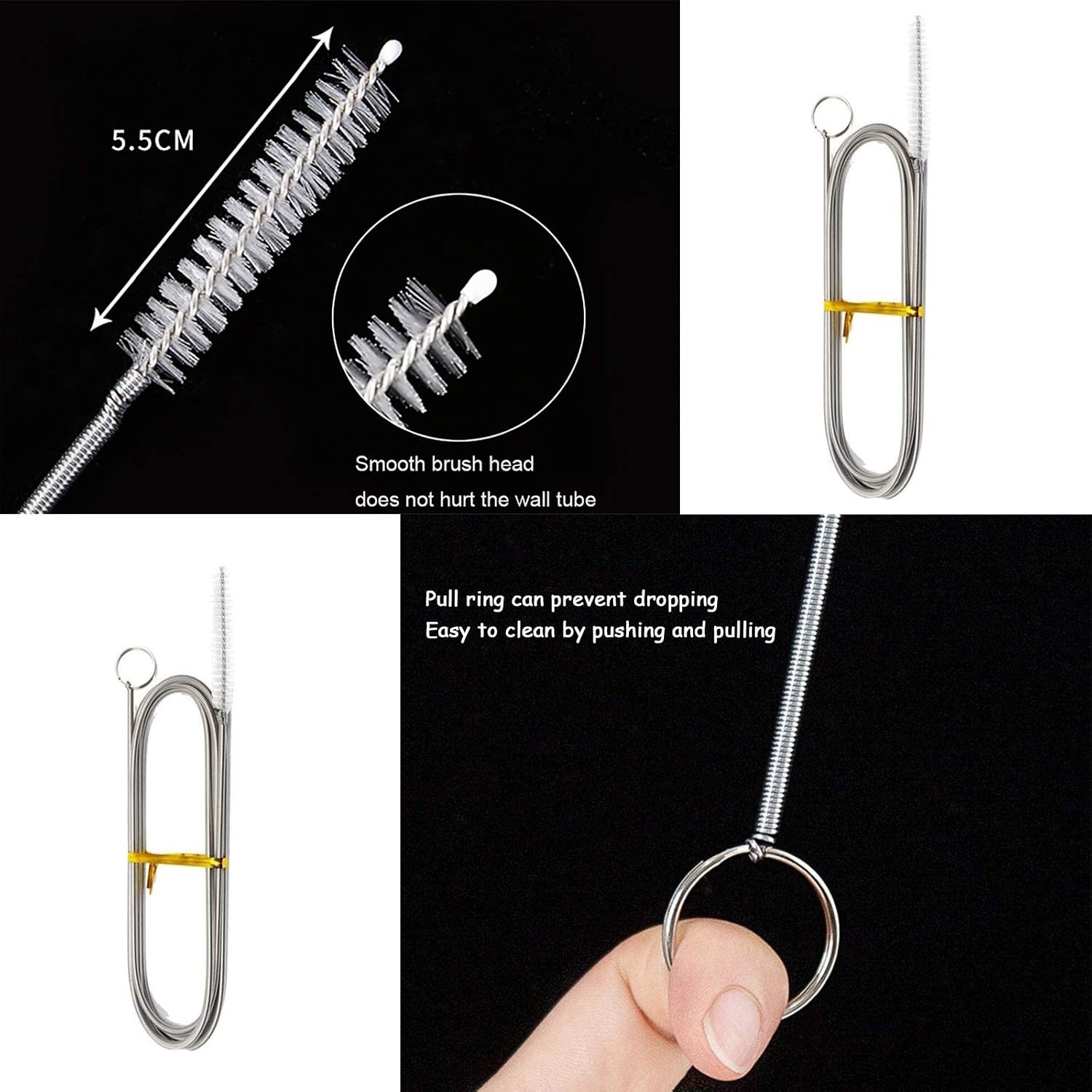 Flexible Pipe Cleaning Brush 2 Pack (150cm Long Drain Brush): image 2