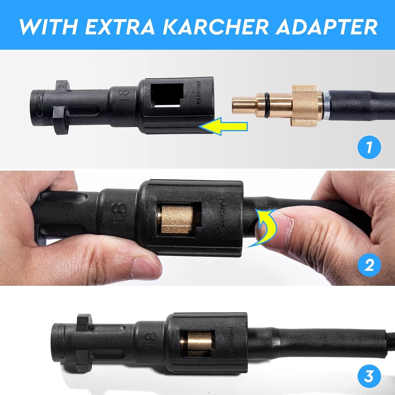 10m Pressure Washer Drain Jetter Hose with Karcher and Lavor Adapters: image 2