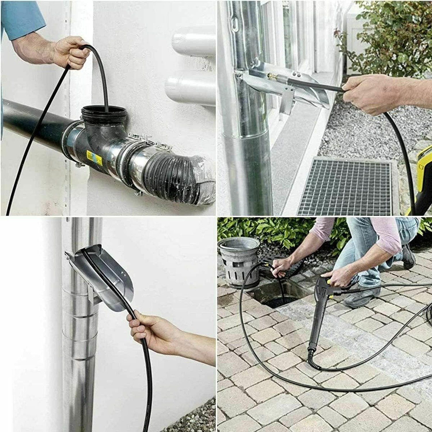 20m Pressure Washer Drain Jetter Hose Kit with Button Nose and Rotating Nozzles: image 7