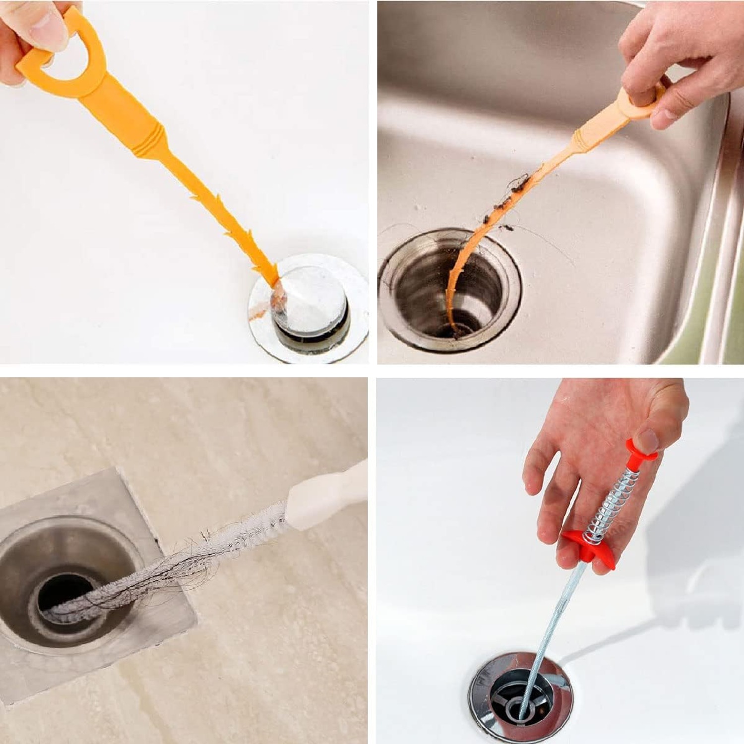 6 in 1 Sink Snake Kit with 150cm Drain Auger and Claw Grabber: image 6