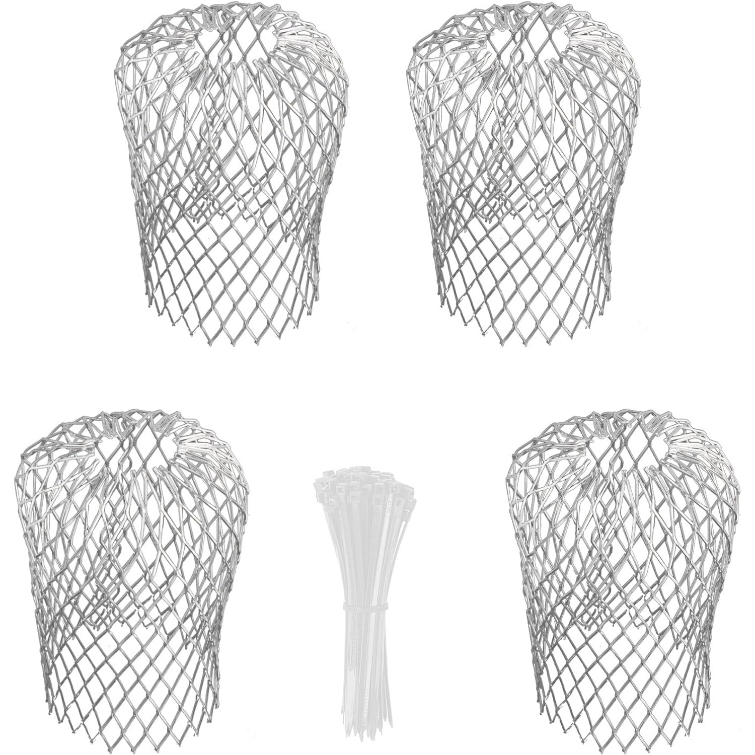 Aluminium Downpipe Leaf Guard 4 Pack
