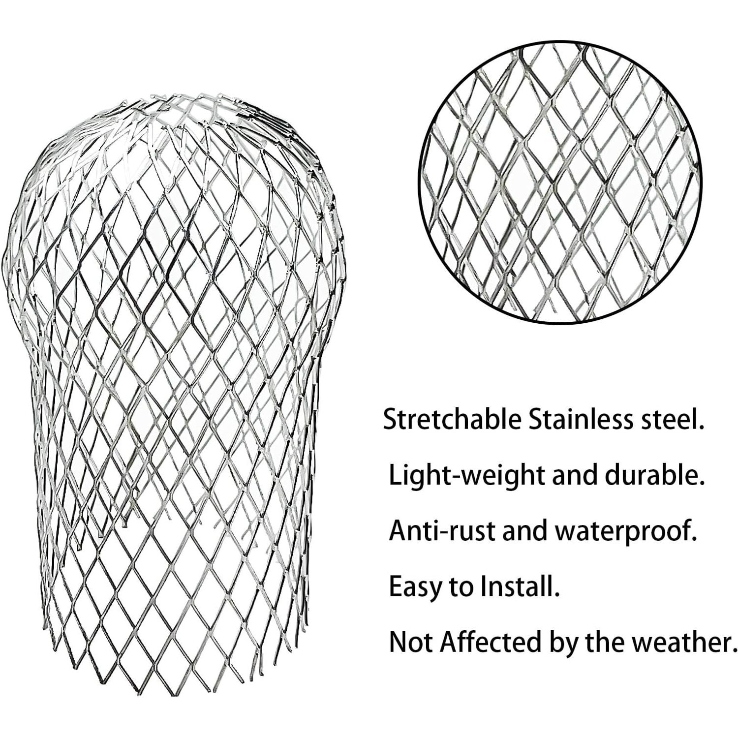 Aluminium Downpipe Leaf Guard 8 Pack: image 3