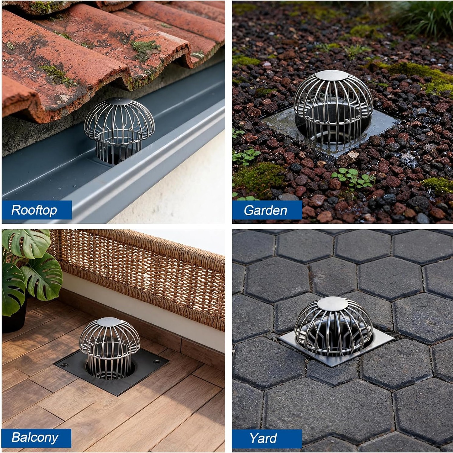 Stainless Steel Downpipe Leaf Guard: image 9