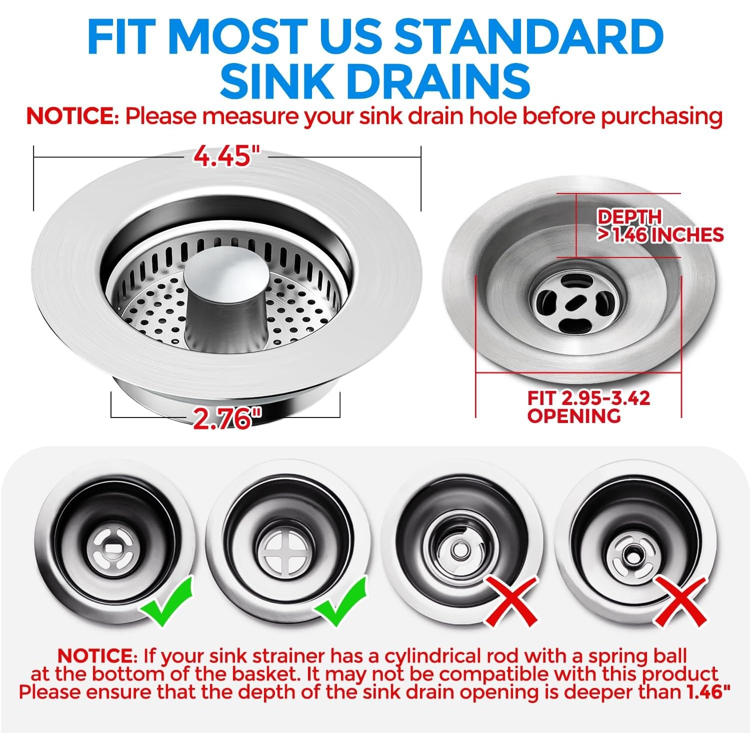 3-in-1 Kitchen Sink Strainer and Stopper: image 6