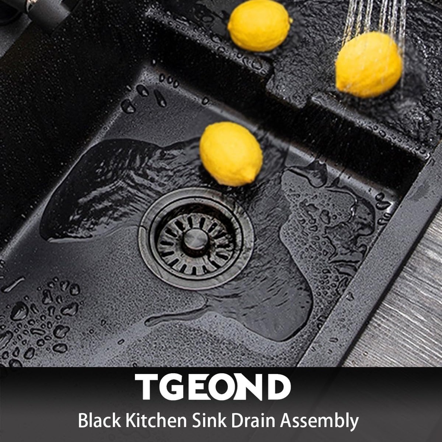 Black Sink Basket Strainer Stopper: image 8