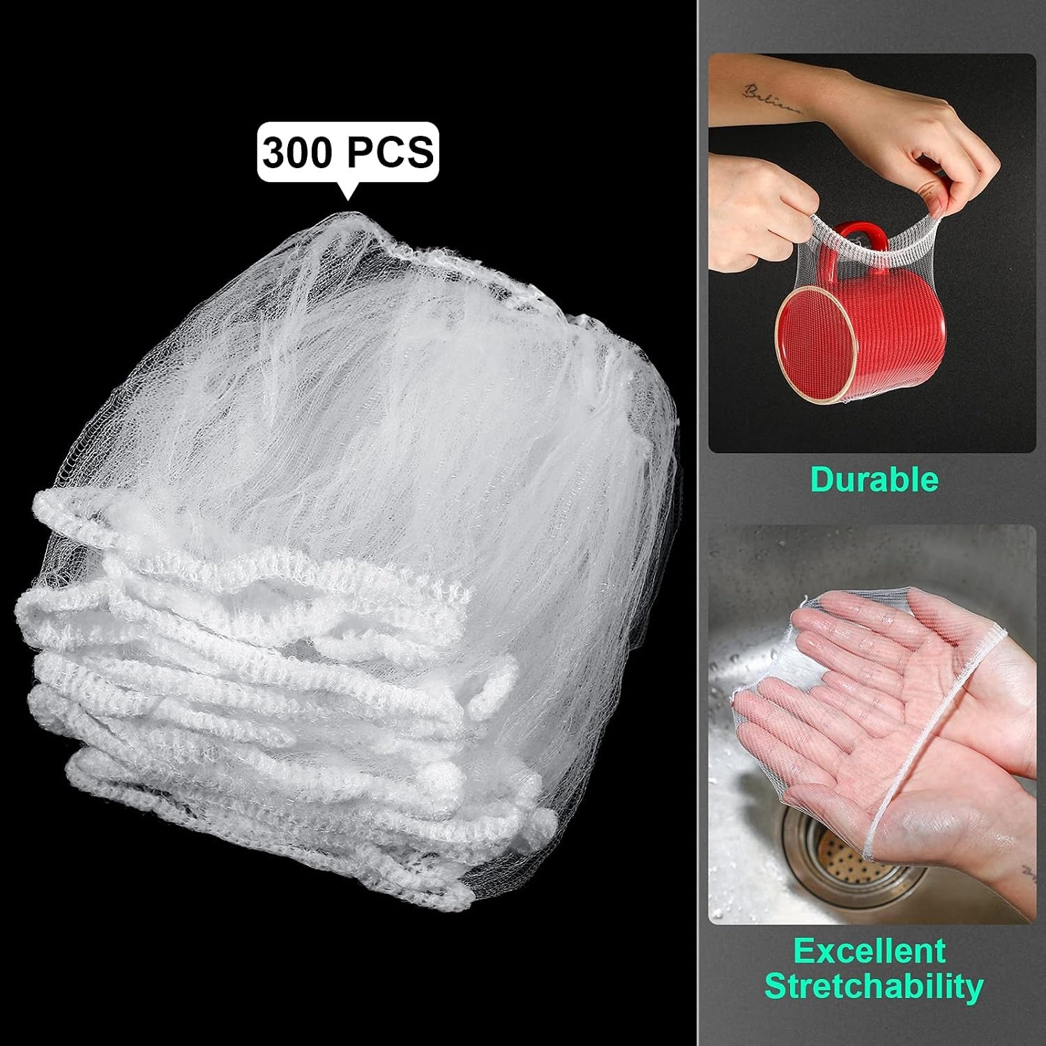 Disposable Sink Strainer Mesh Bags (300 Pack): image 6