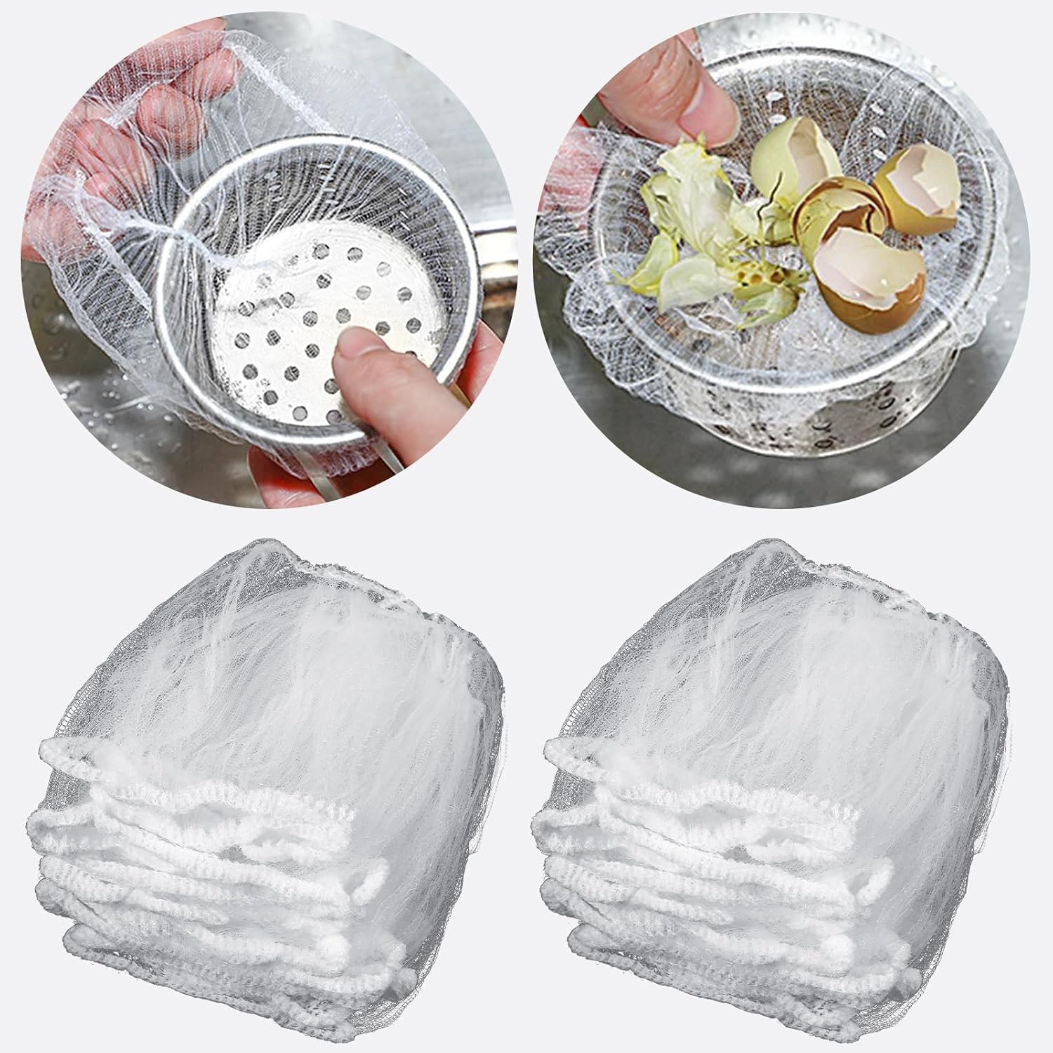Disposable Sink Strainer Mesh Bags (300 Pack)