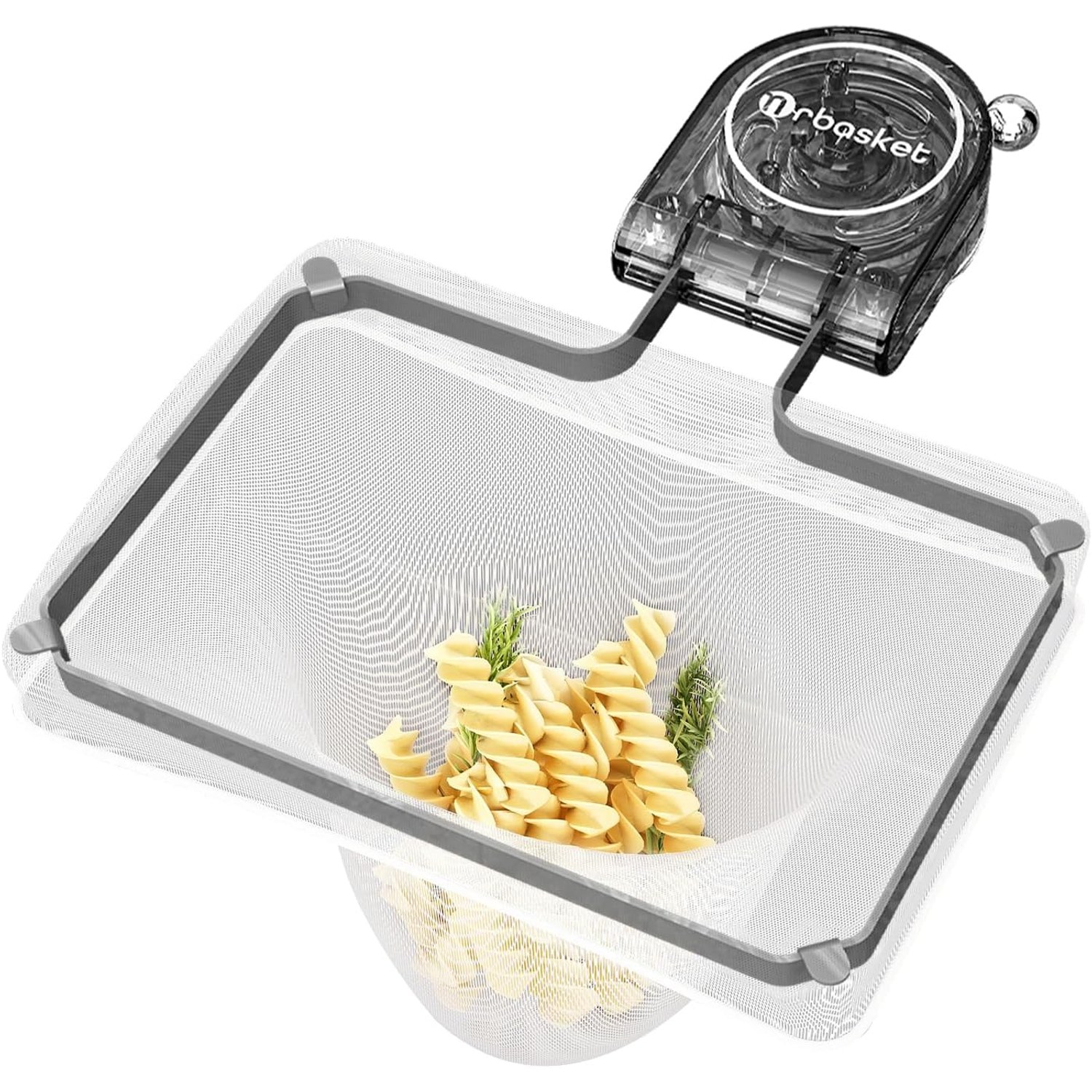 Folding Sink Strainer Holder with Mesh Bags