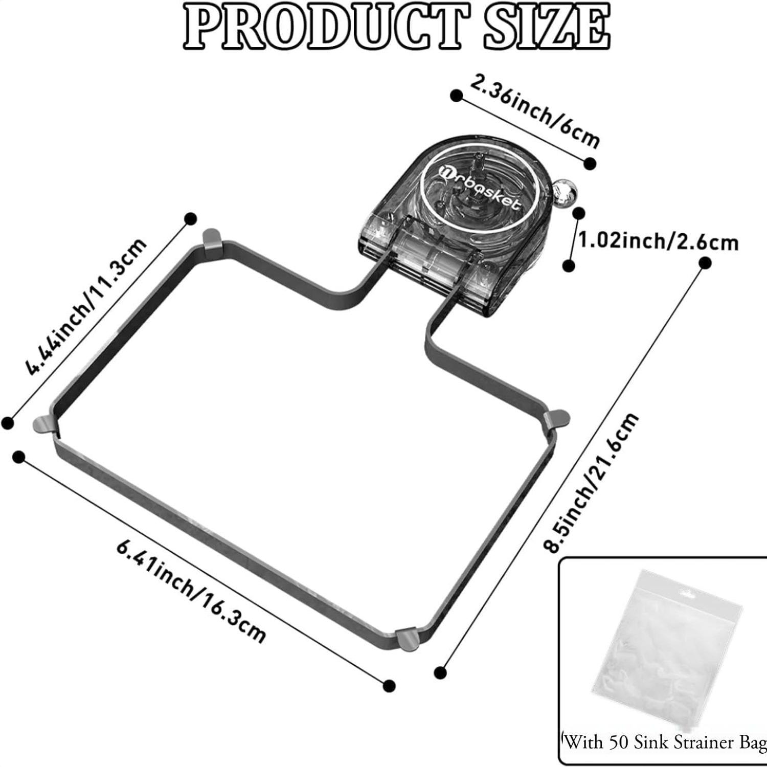 Folding Sink Strainer Holder with Mesh Bags: image 2
