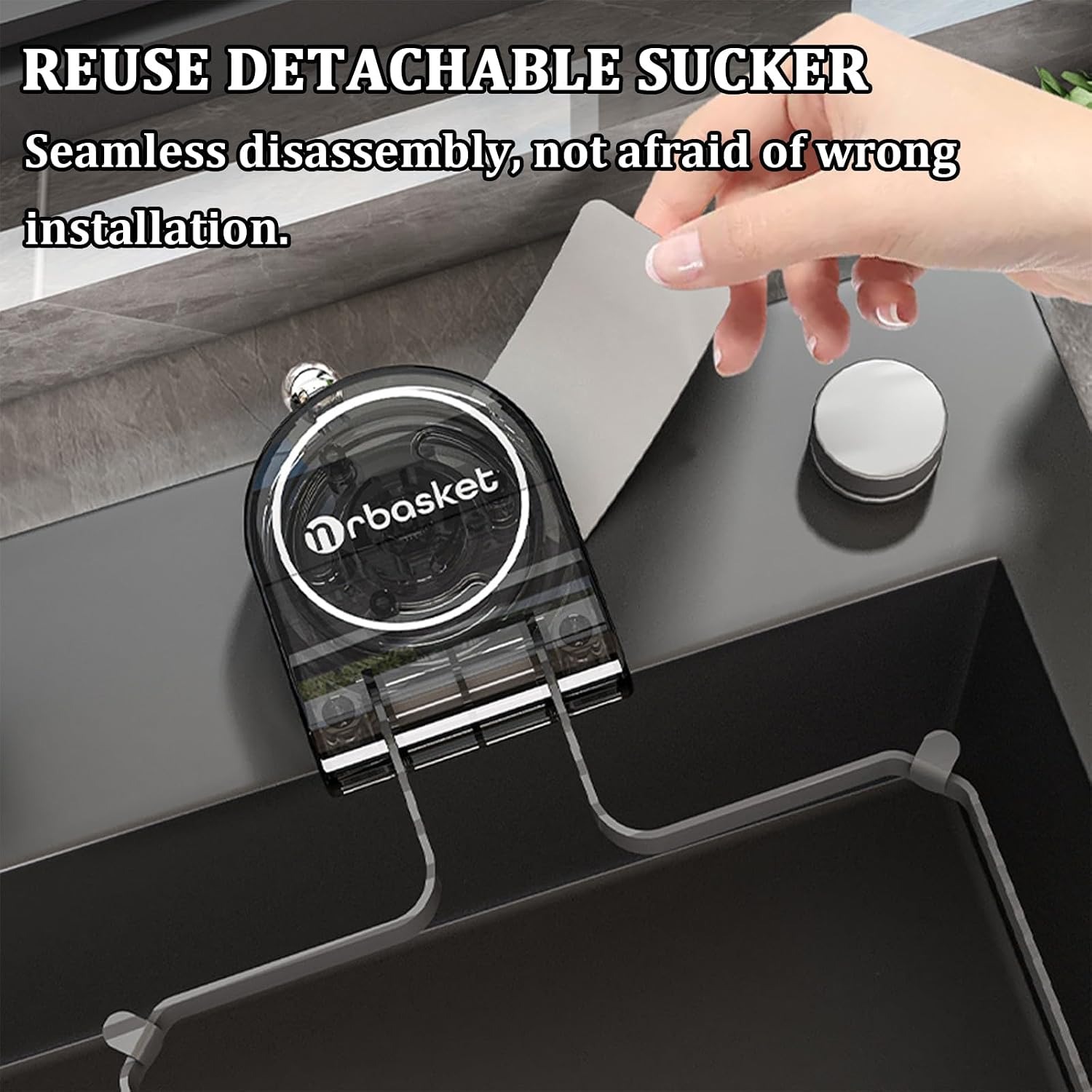 Folding Sink Strainer Holder with Mesh Bags: image 6