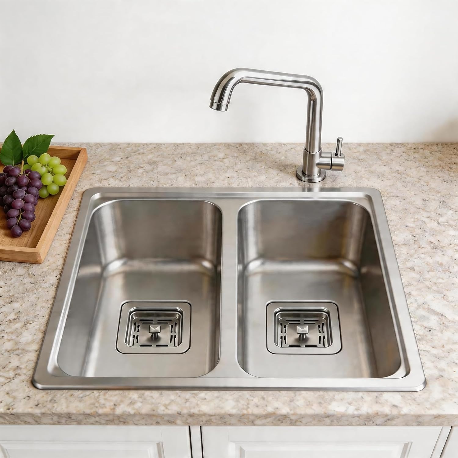 Square Sink Strainer 78 x 42mm Stainless Steel Drain Filter