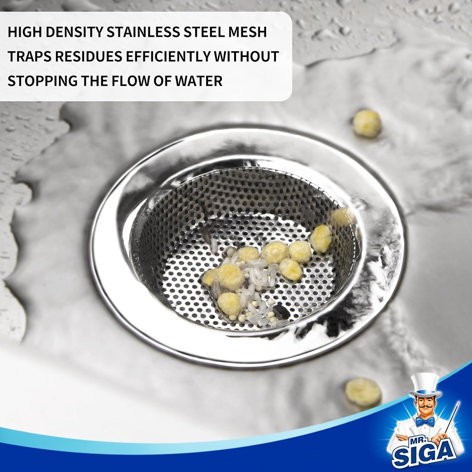 Stainless Steel Sink Strainer 3 Pack: image 4