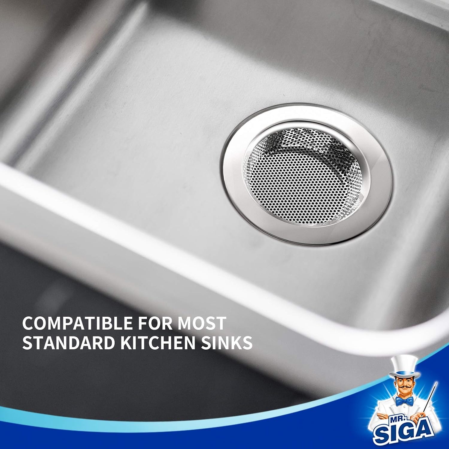 Stainless Steel Sink Strainer 3 Pack: image 8