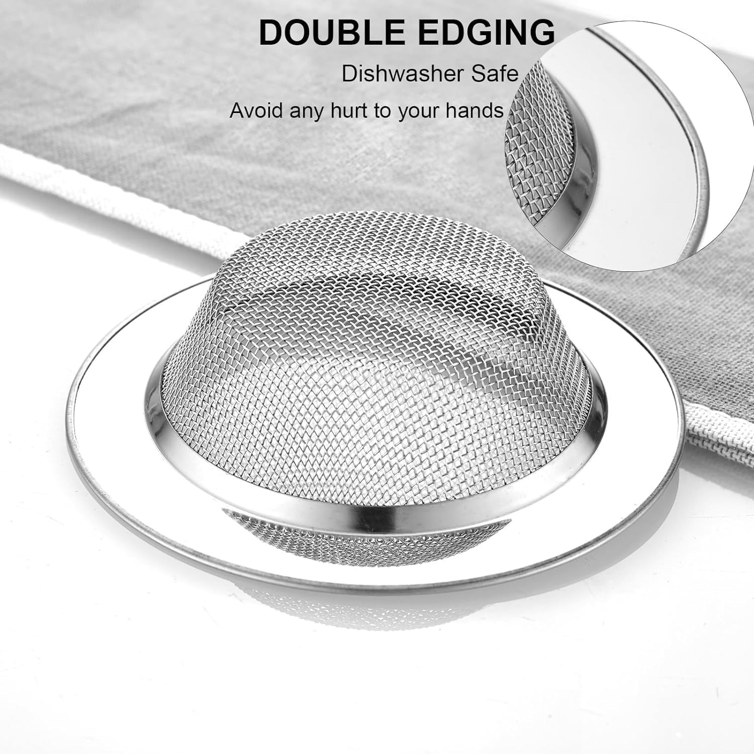 Wide Rim Kitchen Sink Strainer 2 Pack: image 3