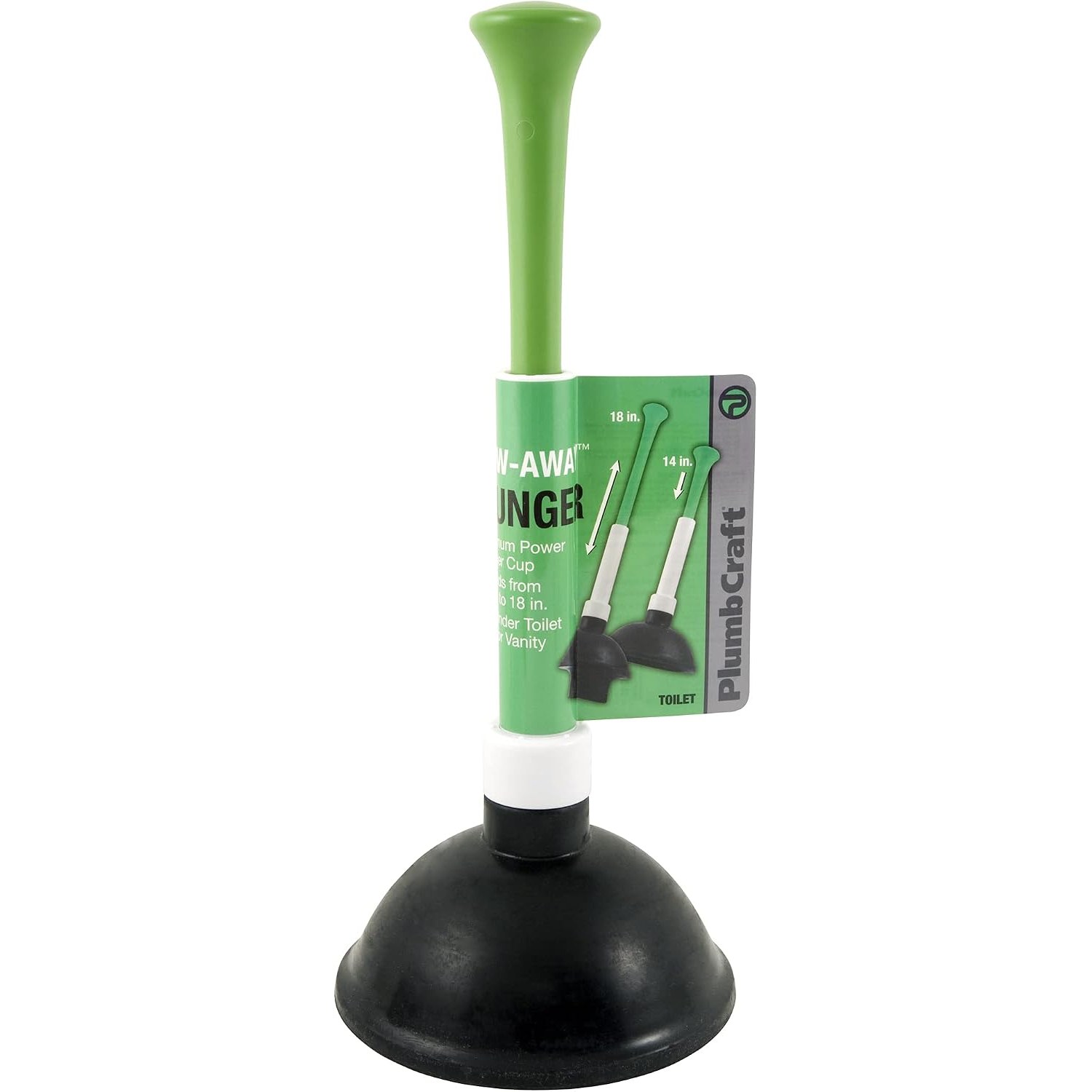 Stow-Away Plunger with Adjustable Length Handle: image 5