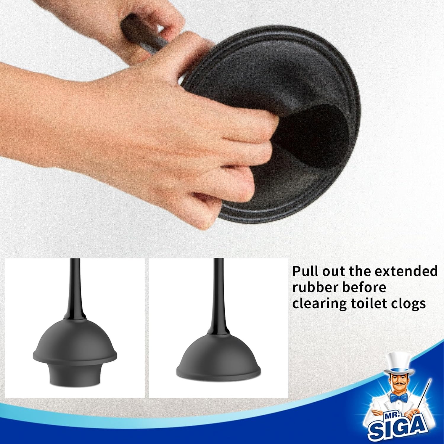 Toilet Plunger and Brush Combo Set with Caddy: image 5