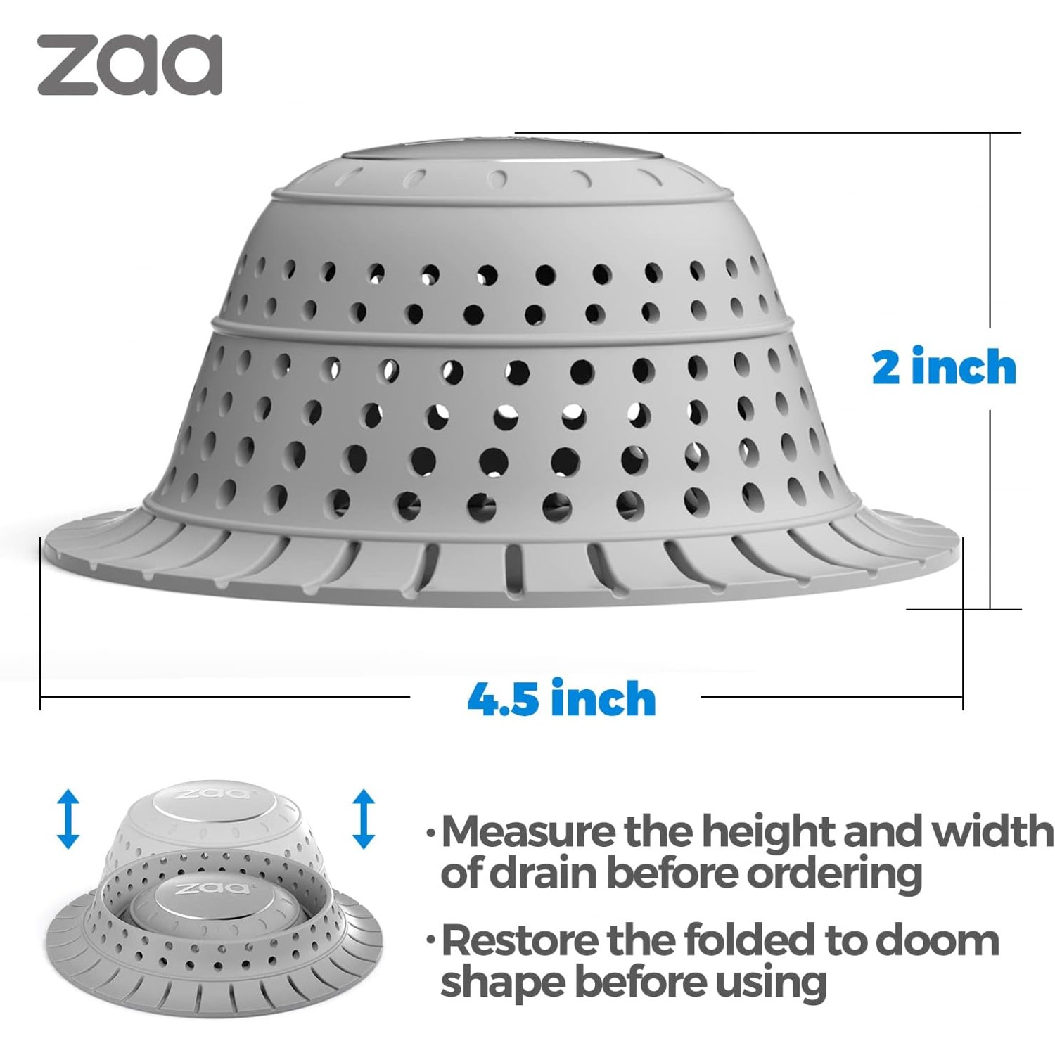 Collapsible Silicone Bath Hair Catcher: image 6