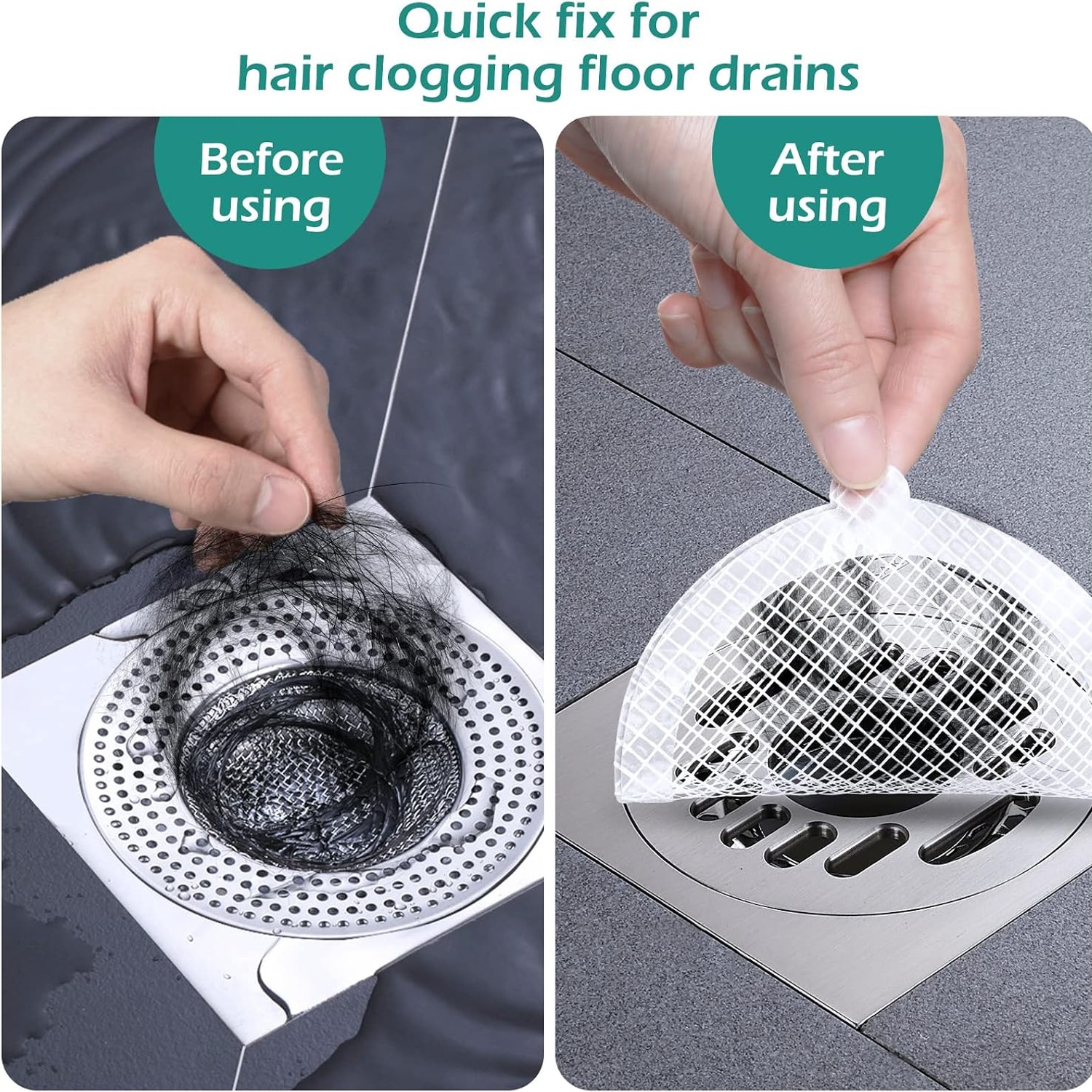 Disposable Shower Drain Hair Catcher Stickers (30 Pack): image 5