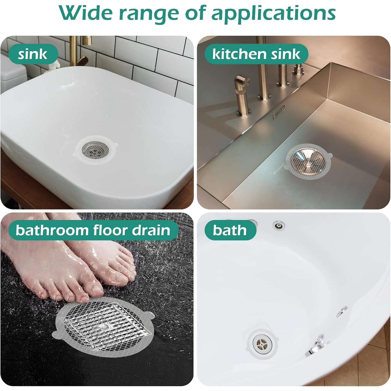 Disposable Shower Drain Hair Catcher Stickers (30 Pack): image 7