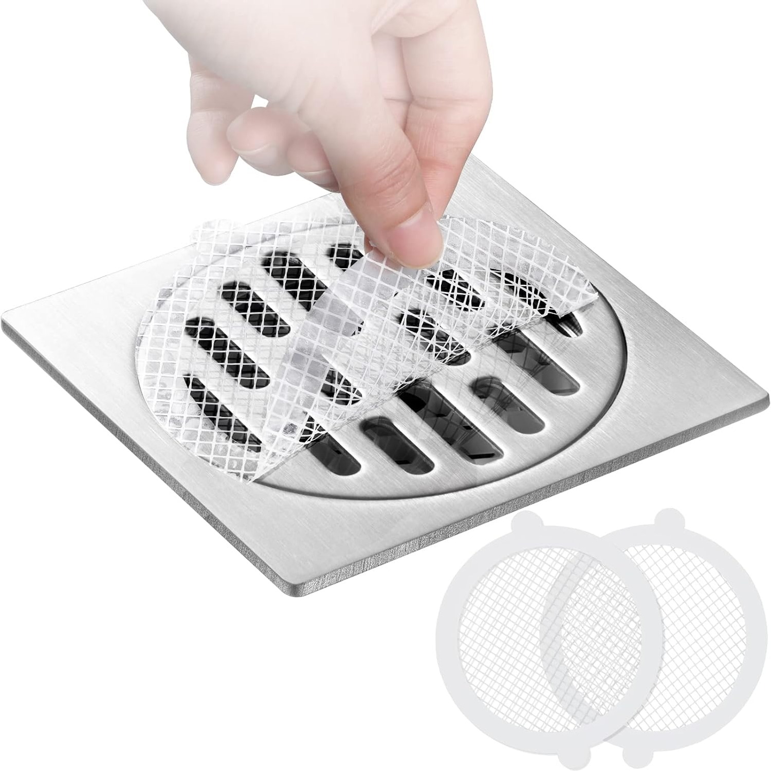 Disposable Shower Drain Hair Catcher Stickers (30 Pack)