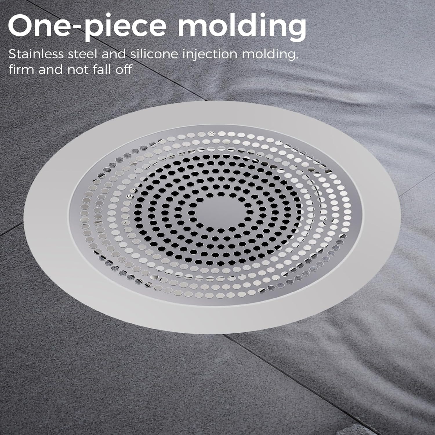 Flat Stainless Steel Shower Hair Catcher: image 3