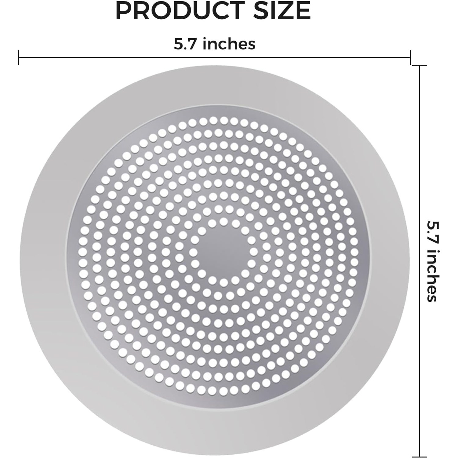 Flat Stainless Steel Shower Hair Catcher: image 7