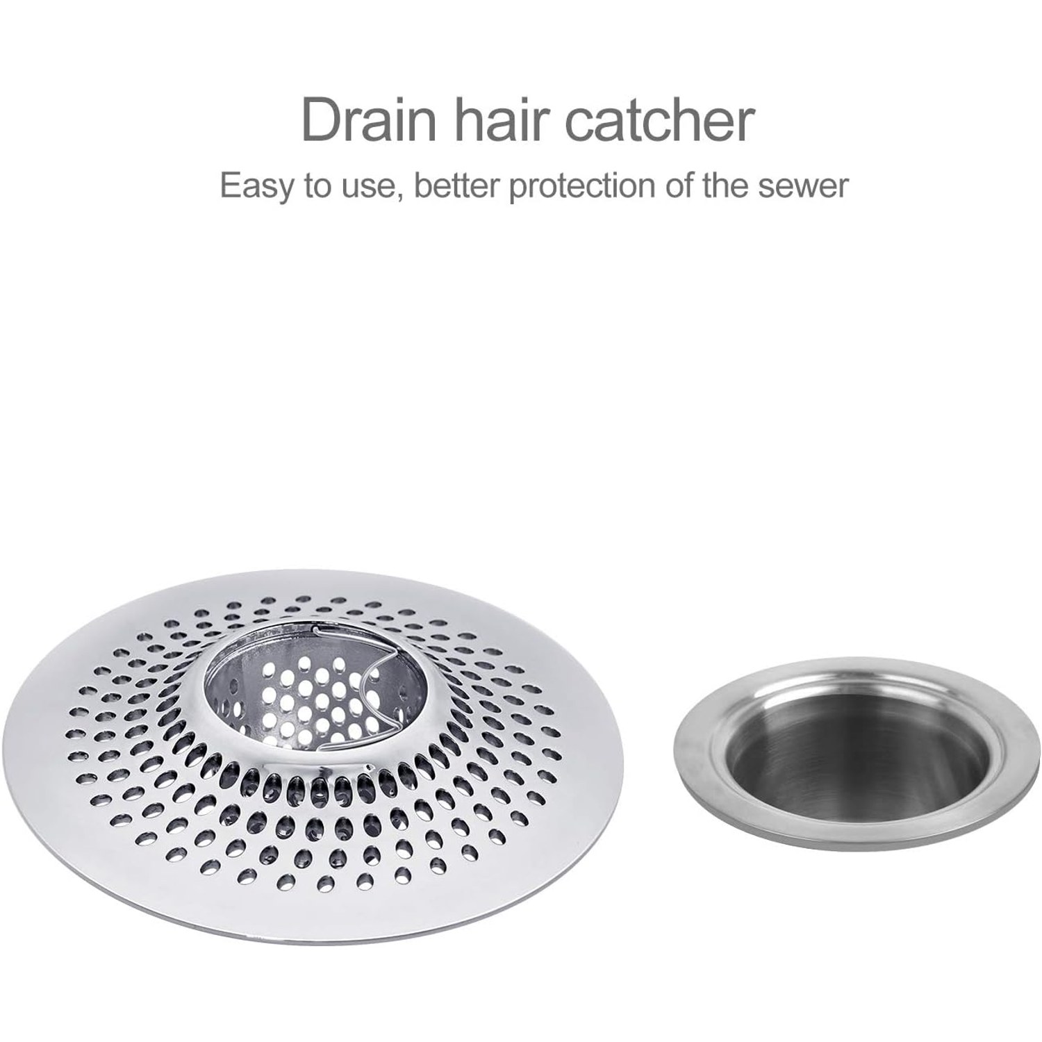 Stainless Steel Shower Drain Hair Catcher: image 2