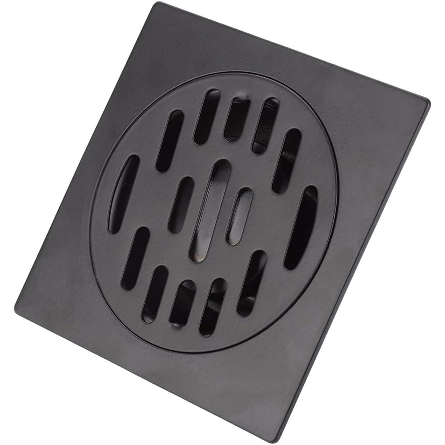 Black Square Floor Drain with Gravity Flip Seal: image 9