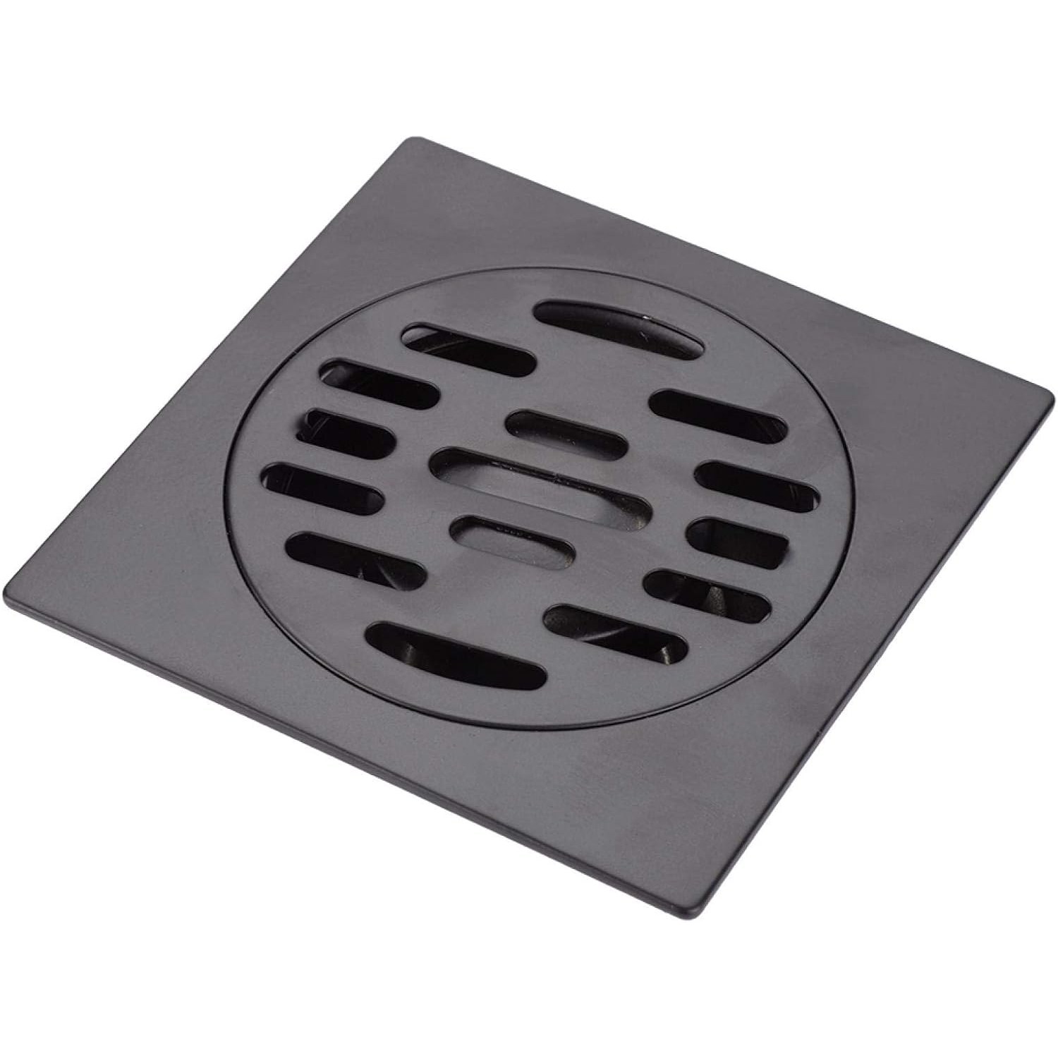 Black Square Floor Drain with Gravity Flip Seal