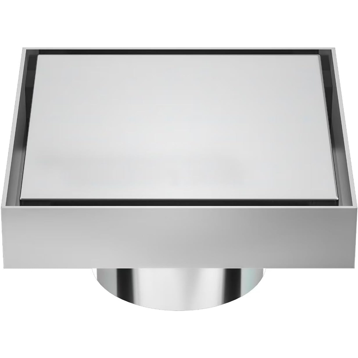 Decaura 115mm Square Shower Grate in Brushed Nickel Stainless Steel