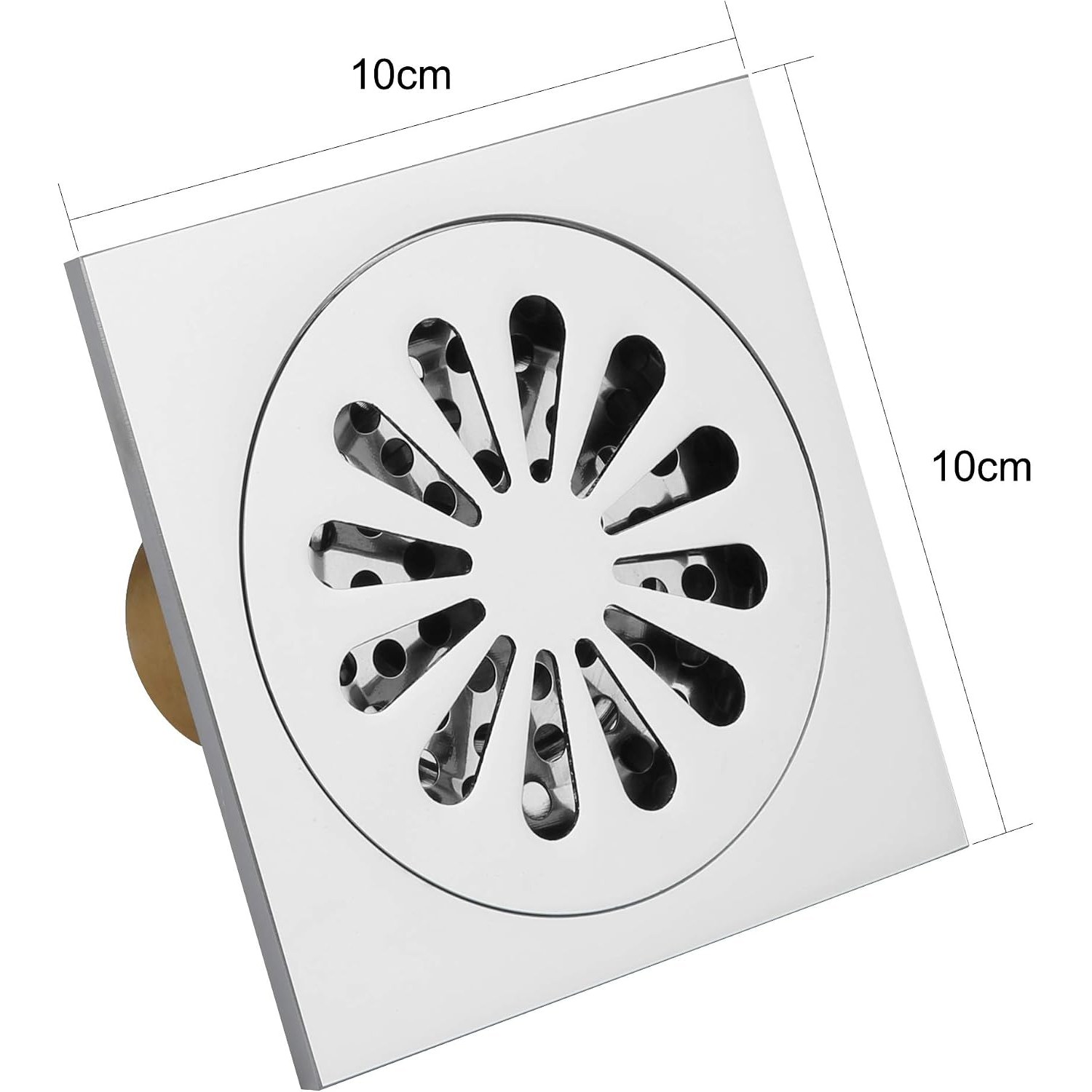 Tile Insert Square Floor Drain with Removable Strainer