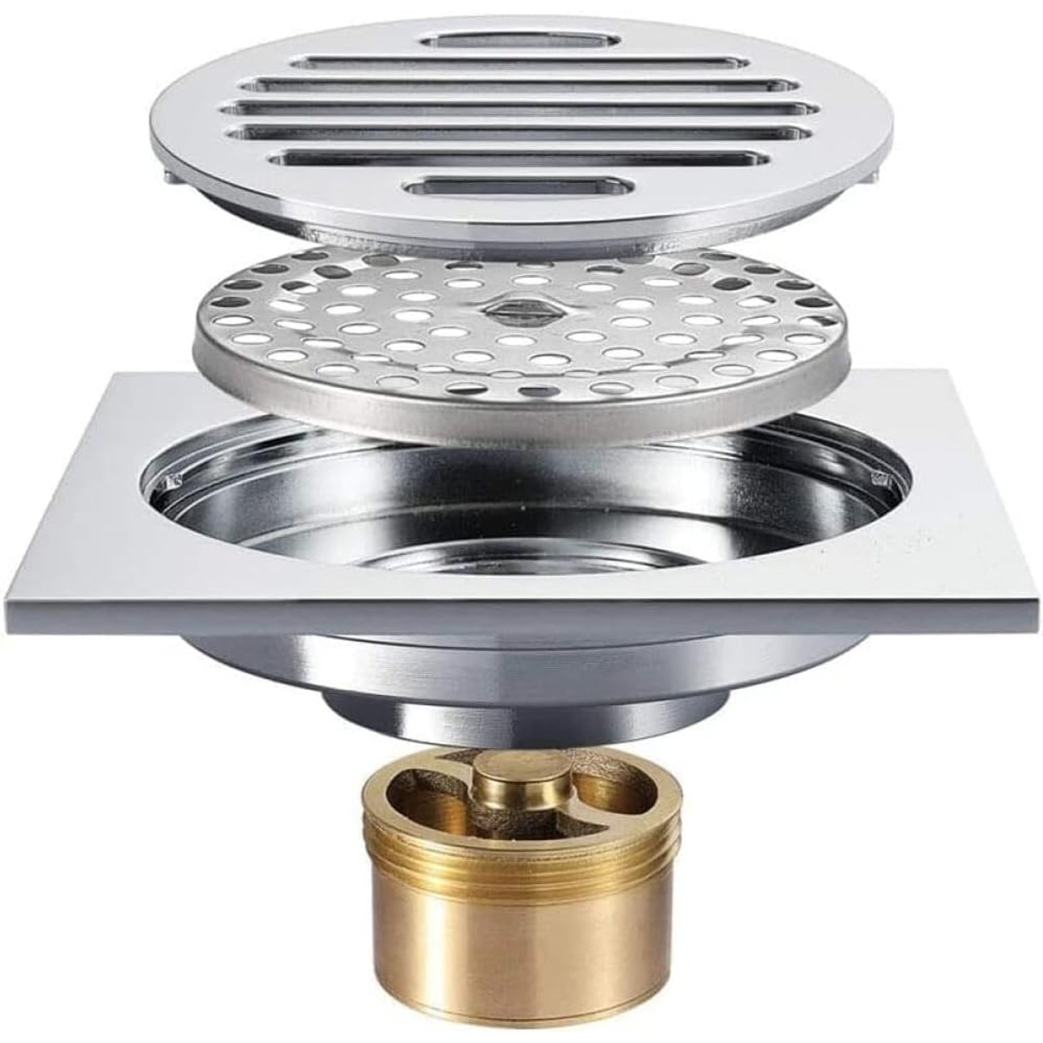 Tile Insert Square Floor Drain with Removable Strainer: image 7