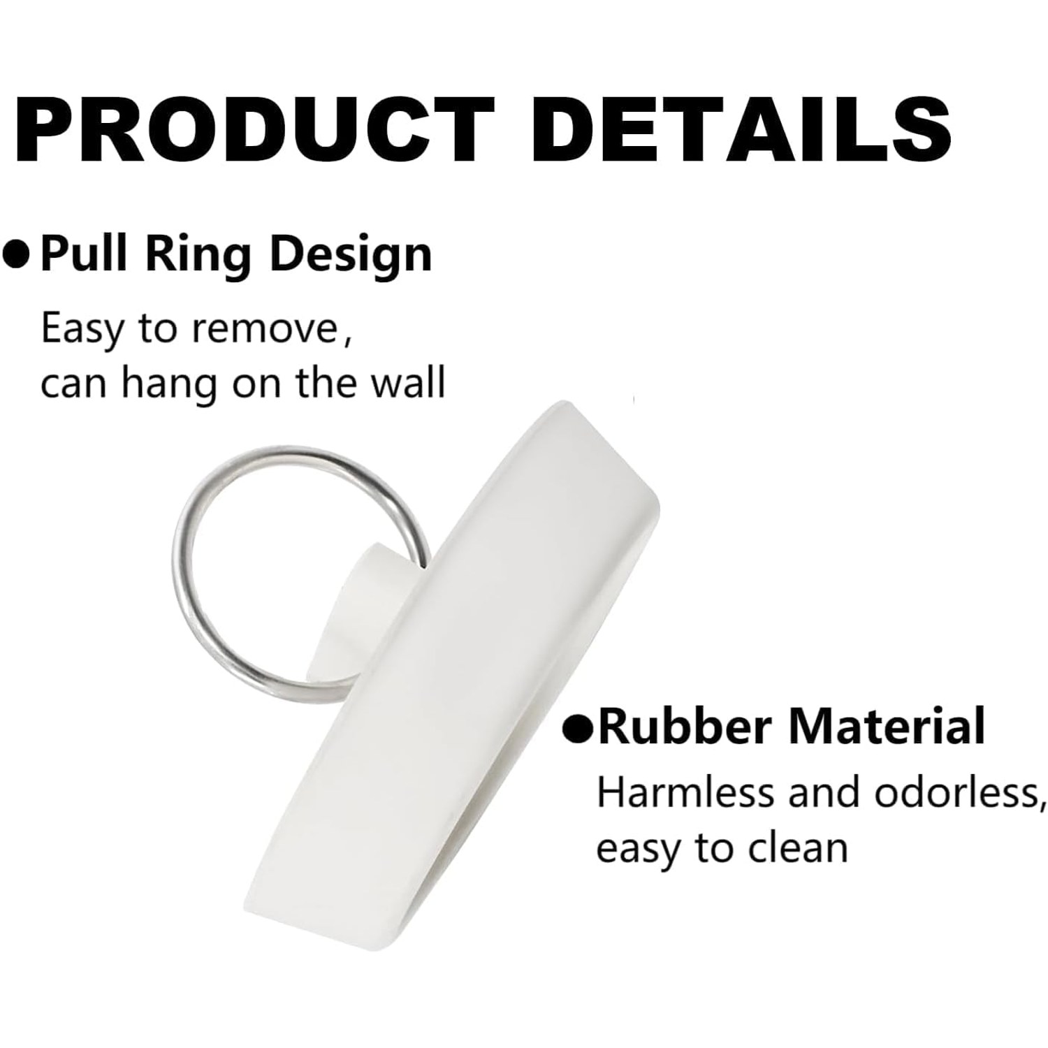 Rubber Sink Plug 45-47mm with Hanging Ring (2 Pack): image 2