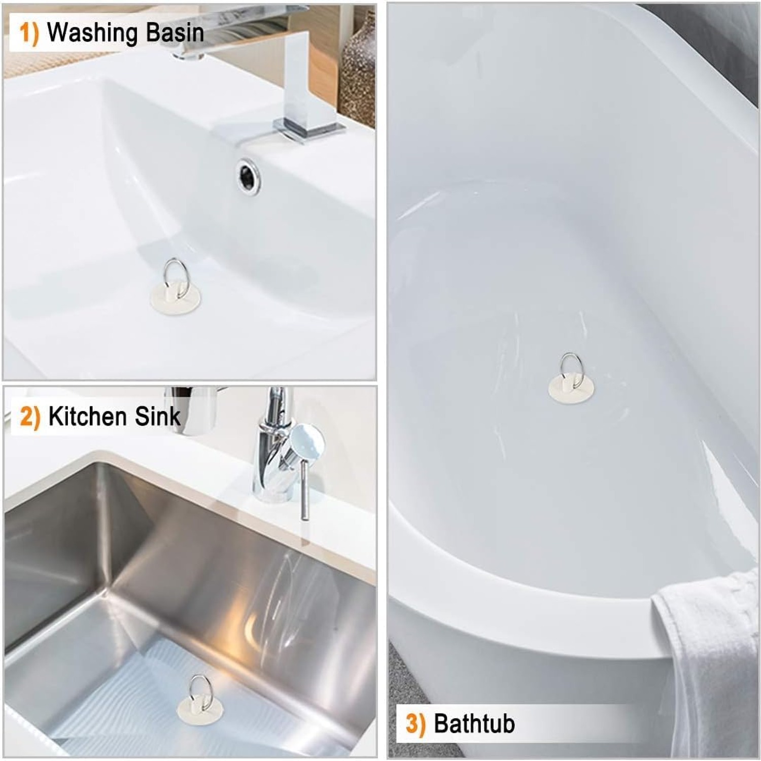 Rubber Sink Plug 45-47mm with Hanging Ring (2 Pack): image 4