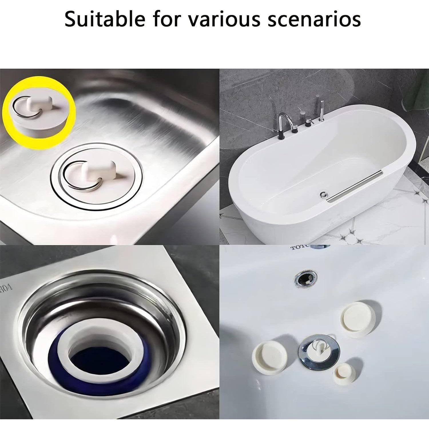 Rubber Sink Plug 53 to 55mm (2 Pack): image 4